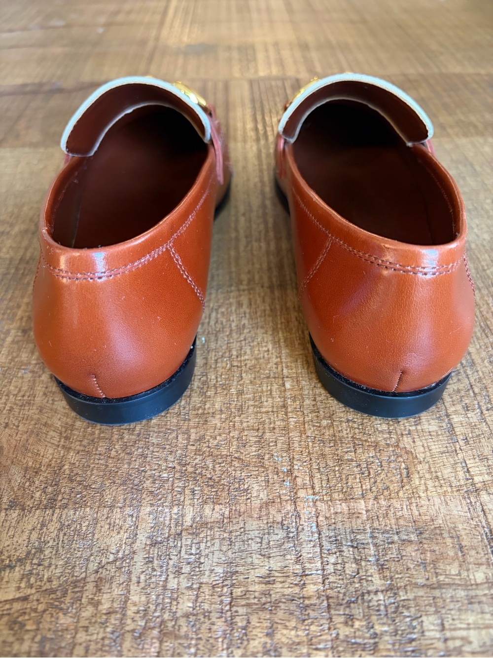 Jeffrey Campbell Velviteen Bit Loafers in a brown and white two-tone leather - Picture 2 of 7